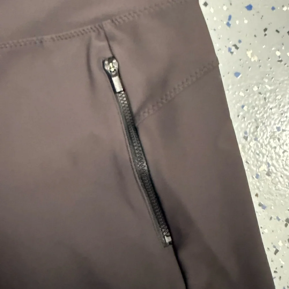 Athleta Brown-Plum Stellar Leggings with Zipper Detail - Picture 3 of 4
